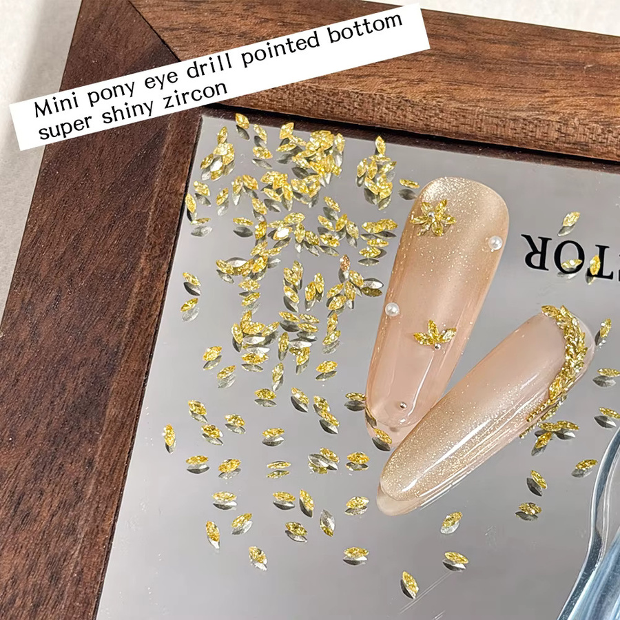 KANIU Nageldekorationen Marquise-Schliff Diamant, Gold, Glänzend - Bild 5