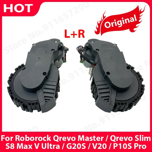 Roborock Ersatzräder links und rechts für Qrevo Master, Qrevo Slim, S8 Max V Ultra, G20S, V20 und P10S Pro Staubsauger-Zubehör - Bild 1
