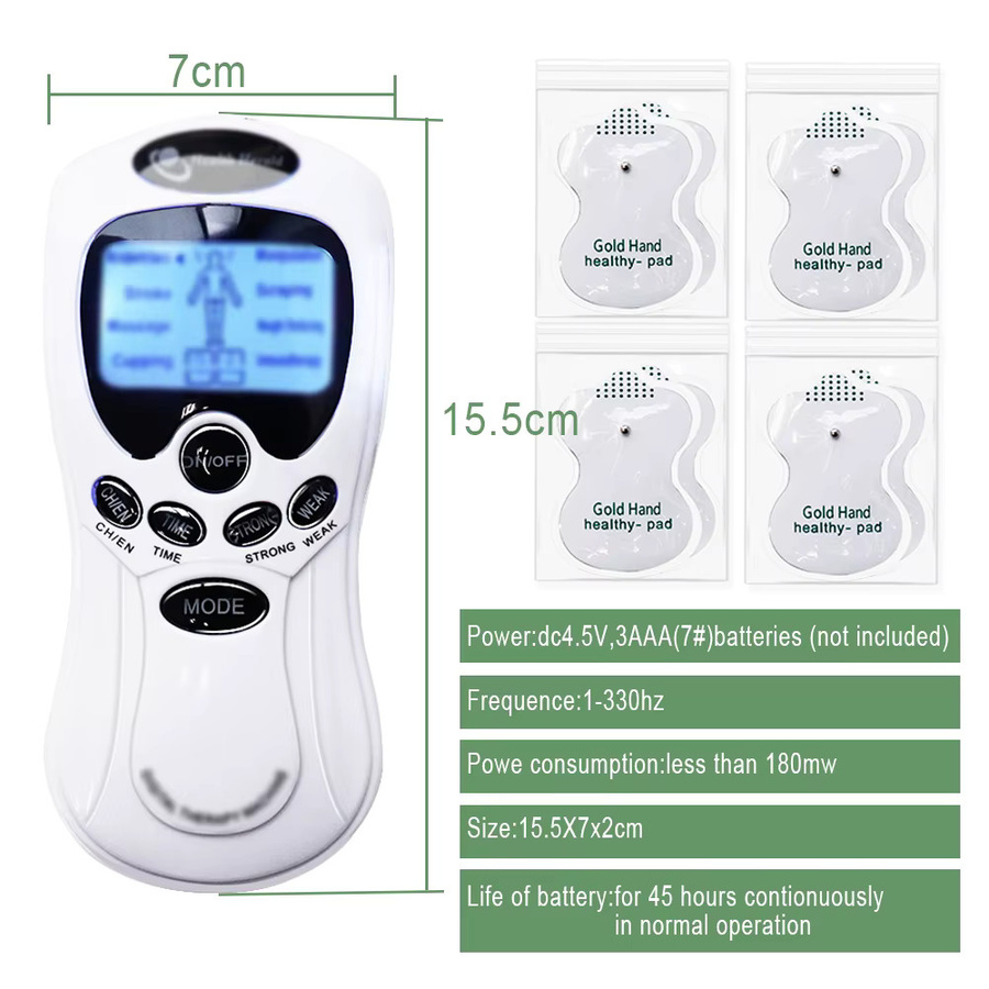 OPSLEA Elektrisches TENS-Akupunktur-Körpermassagegerät, Weiß, Unisex - Bild 3