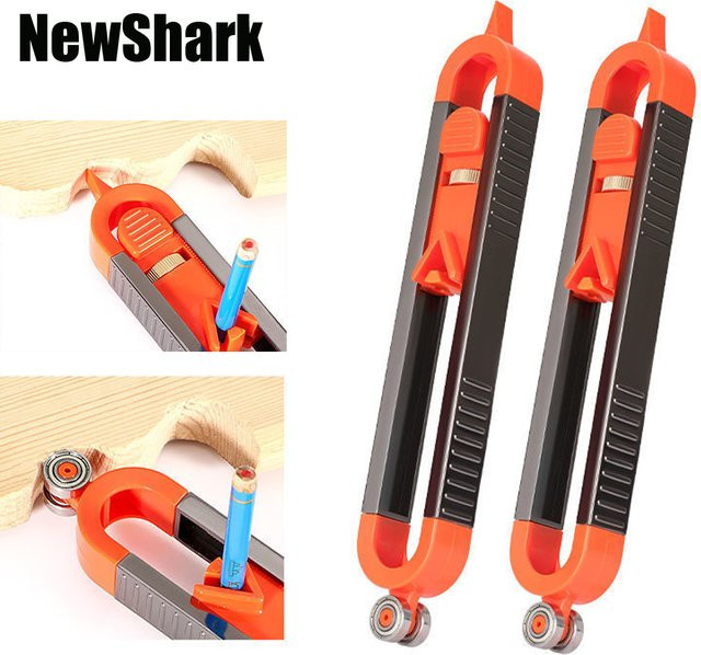 NIUXIANG Profilometer-Markierungswerkzeug in Orange als Duplikator für unregelmäßige Formen zur Holzbearbeitung und zum Messen von Teppichfliesen - Bild 1