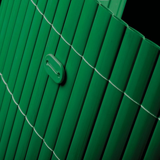 Sichtschutzmatte aus PVC in Bambusoptik, Farbe Grün, B x H: 2 x 5 m - Bild 1