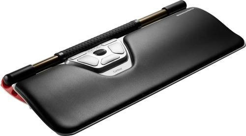 Contour Design RollerMouse RED Plus Thin Client Ergonomische Maus mit USB-Anschluss in Schwarz und Silber, 6 Tasten und 2800 dpi - Bild 1
