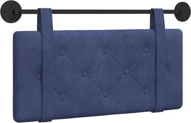 vidaXL Wandmontiertes Kopfteil aus Samt in Polizeiblau, B/H/T: 90 x 55 x 5 cm - Bild 1