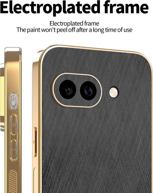 Luxuriöse galvanisierte Kameraschutz-Handyhülle für Google Pixel 10 9 8 7 6 Pro XL und weitere Modelle in Schwarz - Bild 1