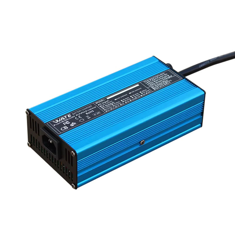 WATE Ladegerät 42V 15A für 10S 36V Lithium-Batterien in Blau mit Schalter und Wärmeableitung - Bild 3