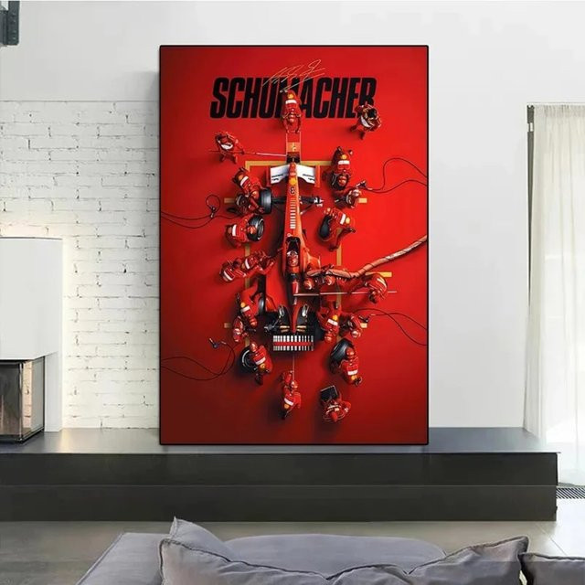 CIFBUY Michael Schumacher F1 Racing Metall-Wandkunst HD-Aluminium-Poster für deine Heimdekoration, Rechteckig, Breite: 30,0 cm, Höhe: 20,0 cm - Bild 1