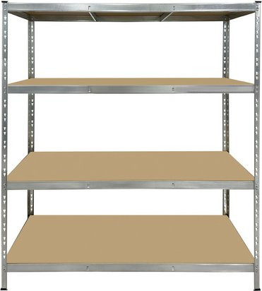 GO/ON! Steckregal aus Metall und Holz in Silber, B/H/T: 160 x 180 x 60 cm - Bild 1