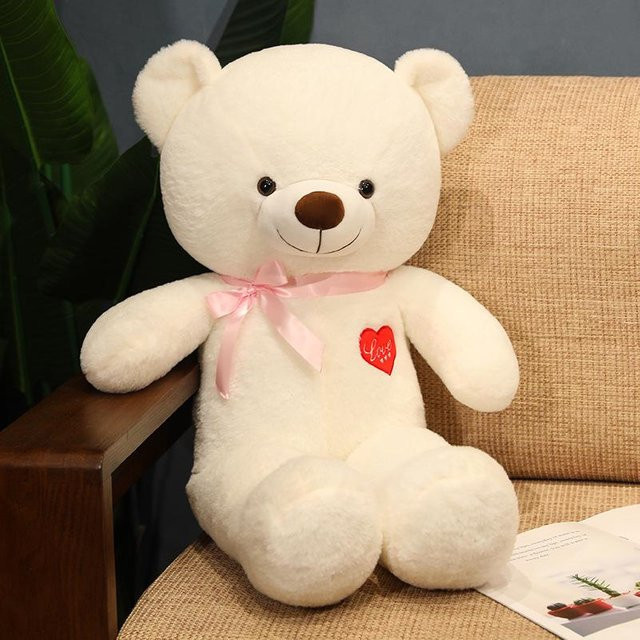 Binchi Keji Travel Teddybär-Plüschtier, weiß, ab 3 Jahre - Bild 1