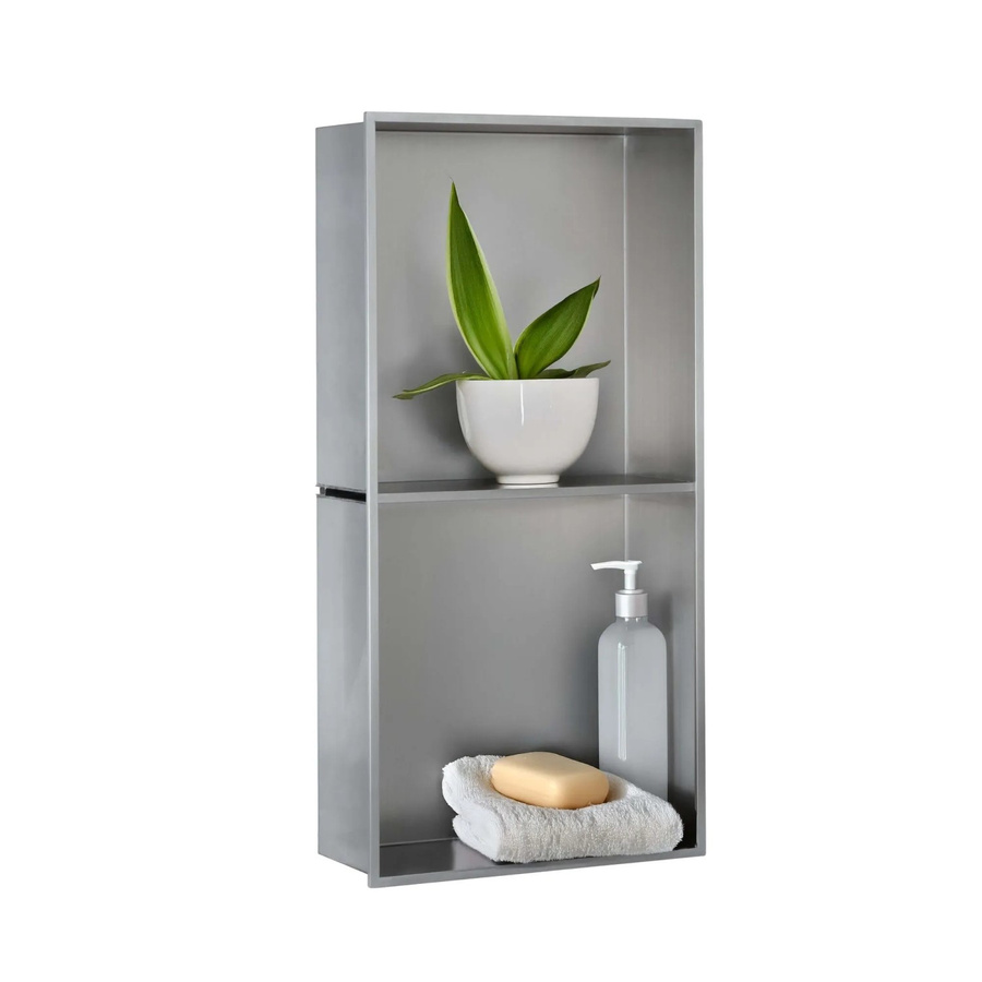 Dalsys Wandnische aus Edelstahl in Silber, B/T/H: 60 x 30 x 12 cm - Bild 2
