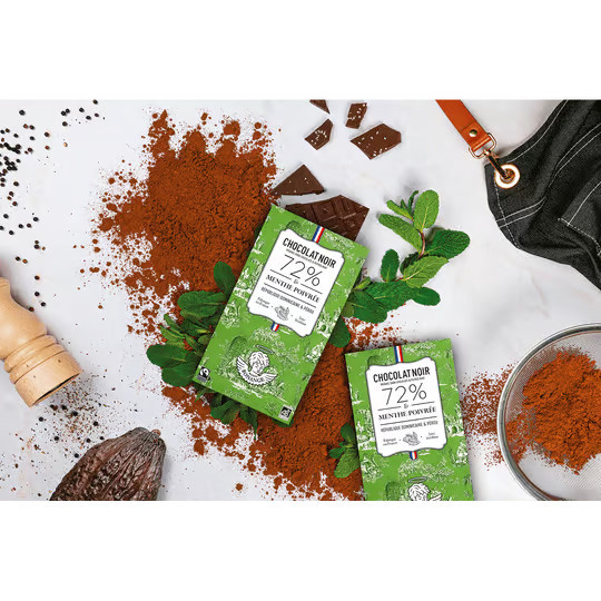 Maison Bonange Bio-Edelbitterschokolade Pfefferminze 80 g - Bild 2