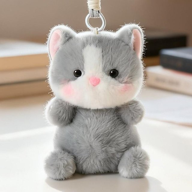 Yiran toy Kuschel-Palmen-Haustier Kätzchen, Plüschtiere, 15cm, Grau - Bild 1
