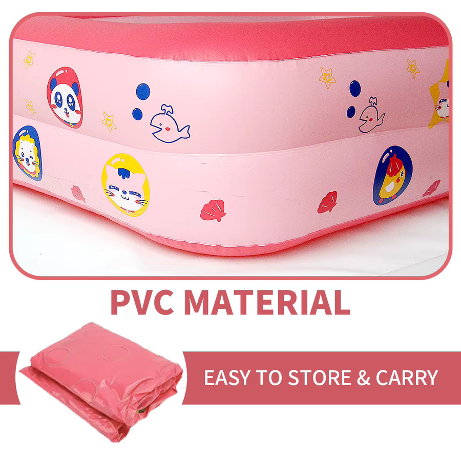 Aufblasbares Bällebad für Kinder und Kleinkinder von MAKE WAVES aus PVC, rechteckig, Rosa/Pink und Blau, B/T/H: 120 x 85,08 x 35,05 cm - Bild 3