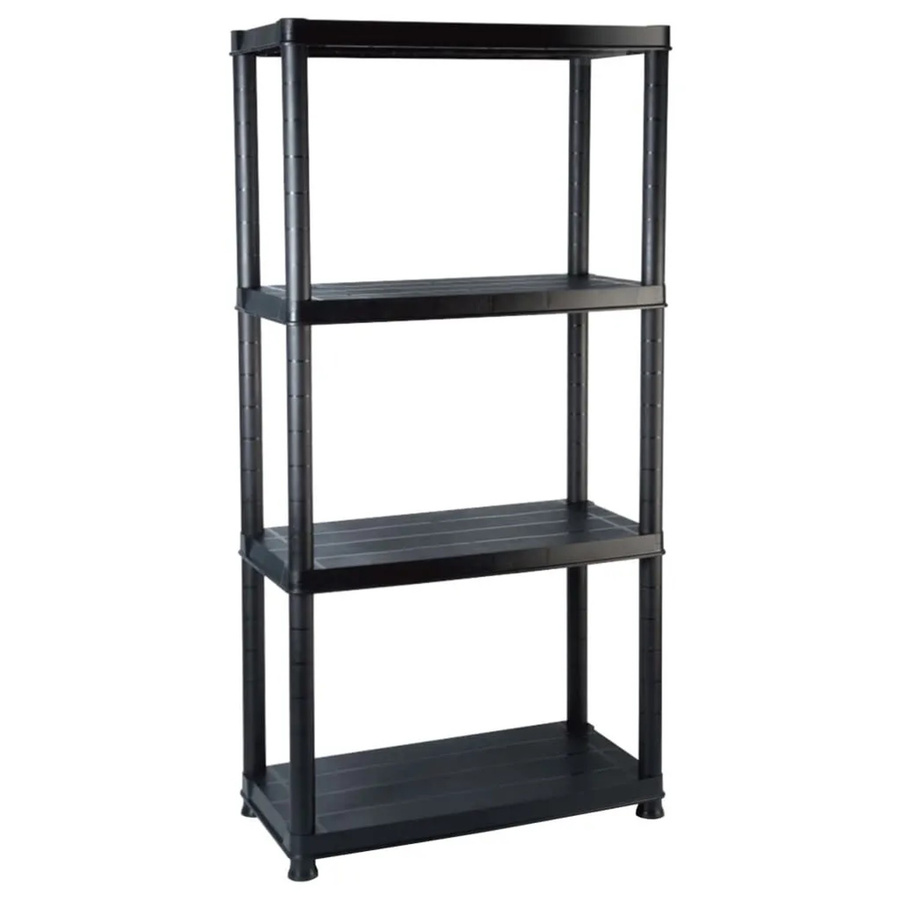 vidaXL Lagerregal 4-Tier aus Kunststoff in Schwarz, B/T/H: 61 x 30,5 x 130 cm - Bild 2