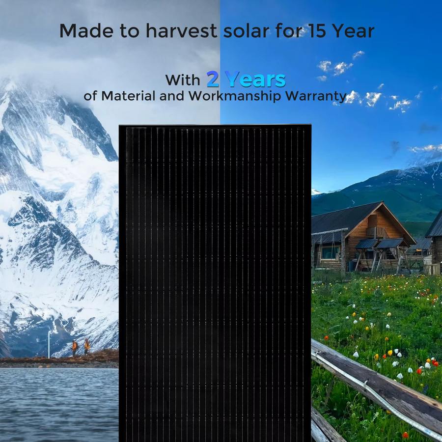XINPUGUANG Monokristallines Solarpanel in Schwarz mit Aluminiumrahmen für 12V Batterien, Wohnmobile und Gartenhäuser, 18V 120W oder 240W PV-Modul - Bild 3