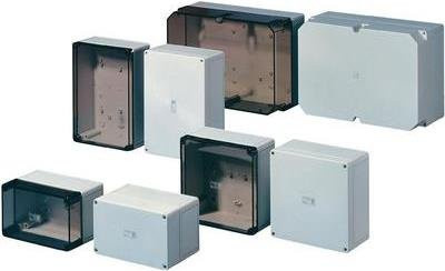 Rittal Kabelmanagementgehäuse Installations-Gehäuse aus Kunststoff in Grau, Wandmontage, B: 36,0 cm, T: 25,4 cm, H: 16,5 cm - Bild 2