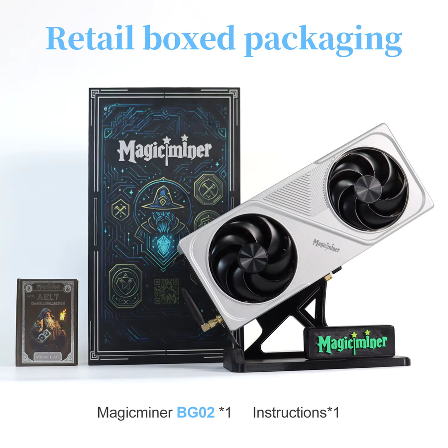MagicMiner BG01 BG02 Solo Bitcoin Miner ASIC Krypto-Miner mit WiFi und RJ45 in Silber - Bild 2