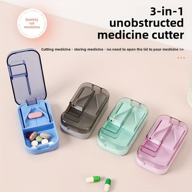 Untior Tabletten- und Pillenschneider mit Aufbewahrungsbox, Unisex - Bild 1