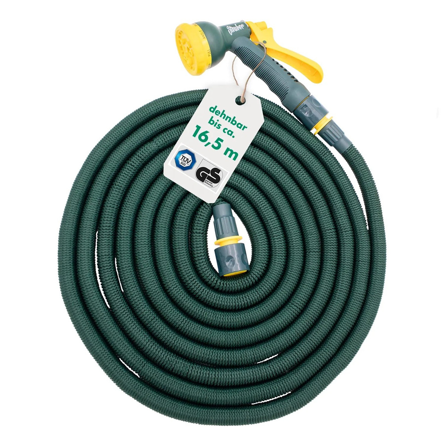 Flexibler Gartenschlauch Steuber in Grün mit Brause und Anschlussstück, 16,5 m, 1/2 Zoll - Bild 2