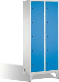 C+P Fächerschrank Classic auf Füßen mit 10 Fächern, Korpus Lichtgrau und Front Lichtblau, H: 185,0 cm, B: 81,0 cm, T: 50,0 cm - Bild 1