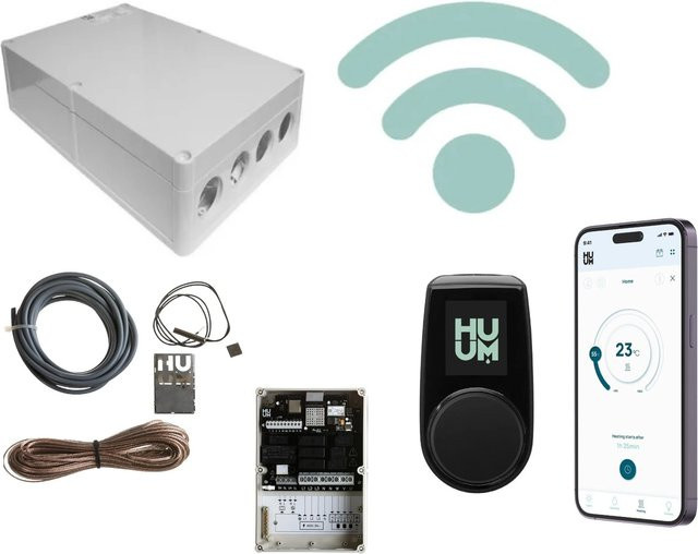 Karibu Saunasteuergerät WiFi Schwarz für Saunaöfen bis 18 kW, B/T/H: 120,0 x 190,0 x 0,0 cm - Bild 1