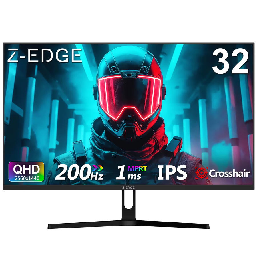 Z-EDGE 32 Zoll Gaming-Monitor mit 200Hz, 2K QHD Auflösung, IPS-Panel, 1ms MPRT, HDR10 und Freesync in Schwarz - Bild 4