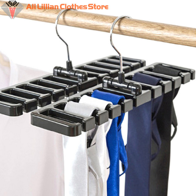WHPHous Multifunktionaler Organizer Rack für Krawatten, Gürtel und Schals in Schwarz - Bild 1
