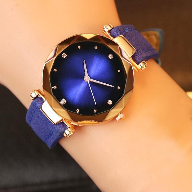 Your Fashion Armbanduhr, Quarz, Edelstahl, Blau, Diamantbesetzt, Damen - Bild 1