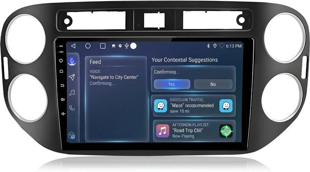 Junsun Autoradio für VW Tiguan 2007 bis 2016 mit GPS, Bluetooth und Wi-Fi in Schwarz - Bild 1