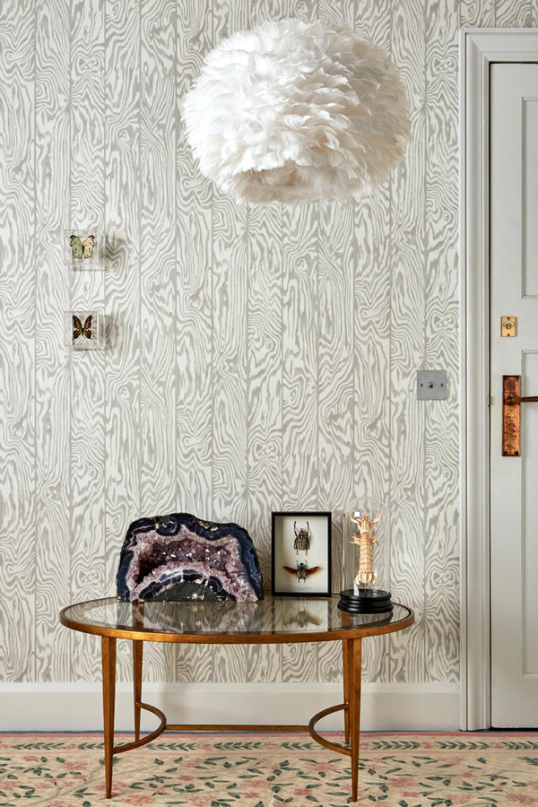 Cole & Son Tapete Zebrawood Grey mit abstraktem Tier-Design und Streifenmuster als Vlies-Rolle - Bild 1