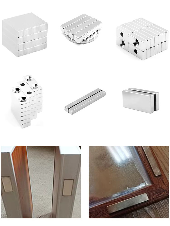 Superstarker rechteckiger Plattenmagnet in Silber für Kühlschrank, Büro und DIY, B/H/T: 20 x 5 x 5 mm - Bild 2