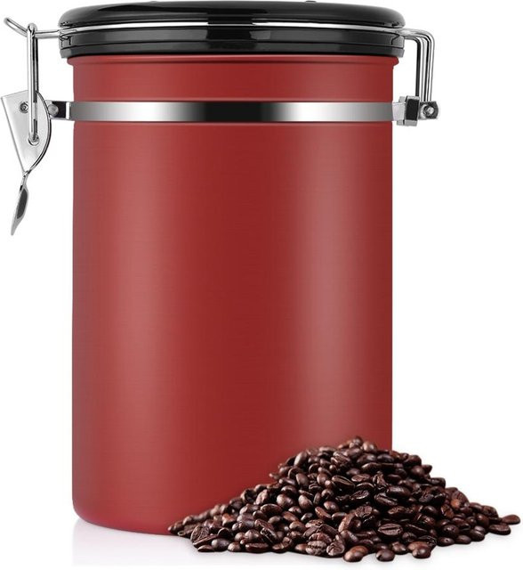 Luftdichter Kaffeebehälter aus Edelstahl von DIYelecs in Silber mit 1,8 l Volumen - Bild 1