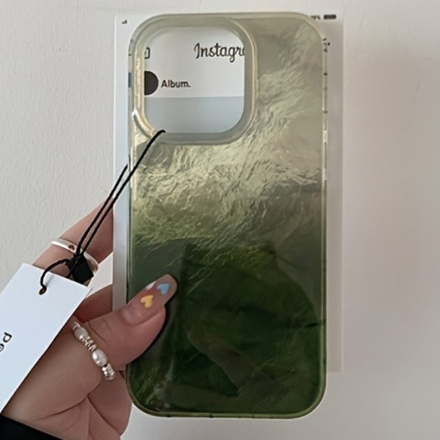 Wolkerfly Handyhülle mit Gletscher-Vortex-Design in Matcha-Grün für iPhone 11 bis iPhone 17 Pro Max und Air Modelle - Bild 1