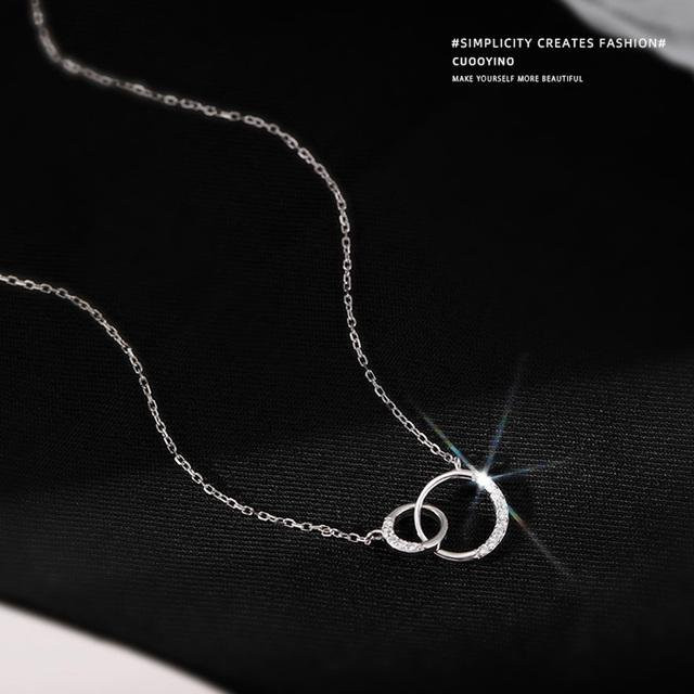 Wucifang Jewelry Halskette & Anhänger, 925 Silber, Zirkonia, Damen, Schwarz - Bild 1