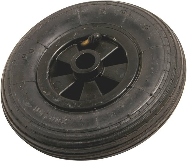 OBI Luftrad mit Kunststofffelge und Rillenprofil in Schwarz, Durchmesser: 200 mm, Tragkraft: 75 kg - Bild 1