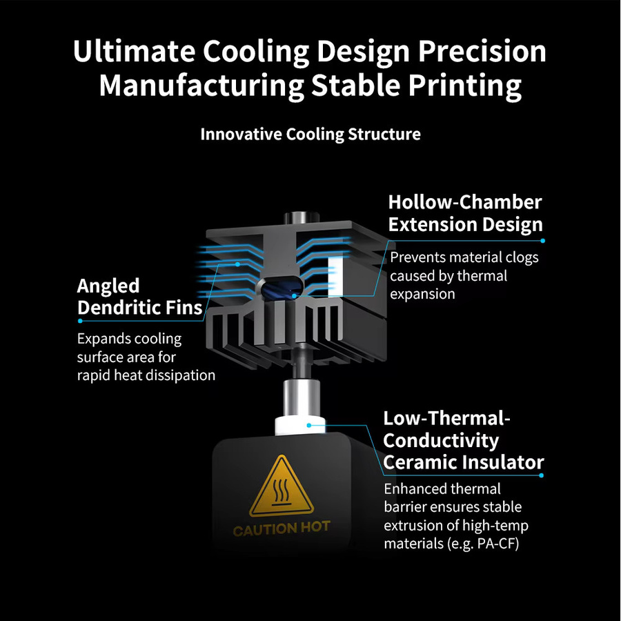Phaetus Upgrade Hotend mit Endcoat-Düse für Bambu Lab H2D H2S H2C A1 Mini Conch 3D-Drucker in Schwarz - Bild 3
