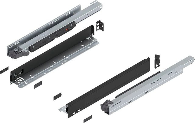 Blum Legrabox Pure Set Unterbau Schubladensystem mit Blumotion Soft-Close, Farbe: Carbonschwarz matt, Nennlänge: 500 mm, Tragkraft: 70 kg - Bild 1