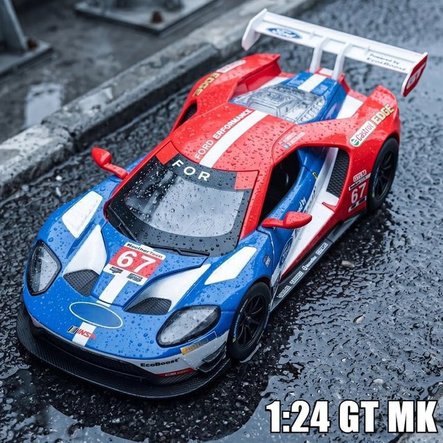 MINI AUTO GT-MK II LM GTE Langstrecken-Rennwagen, 1:24, mit Sound und Licht, Metall - Bild 1
