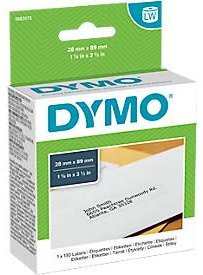 DYMO LabelWriter Standard Adress-Etiketten aus Papier, weiß, 130 Stück, 89 x 28 mm - Bild 1