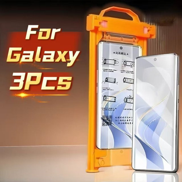 Samsung Keramikfolie Displayschutzfolie für Galaxy S25 S24 S23 S22 S21 Note 20 Ultra, transparent, 3-teiliges No Dust Positioning Kit - Bild 1