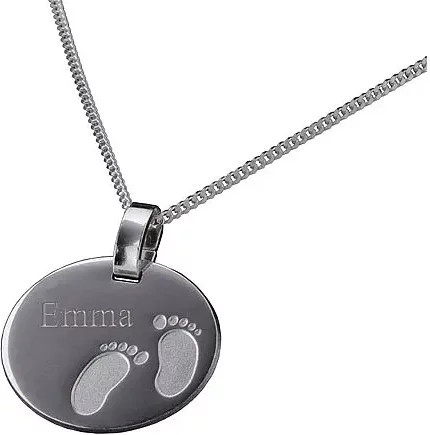 4you Design Namenskette mit Gravur, 925 Silber, Kinder - Bild 1