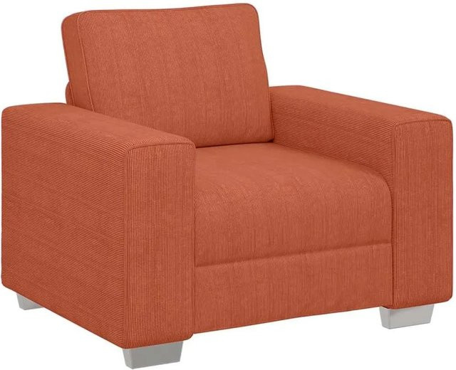 vidaXL Sessel in Rot und Orange mit Cordstoff, B/T/H: 100 x 77 x 82 cm - Bild 1