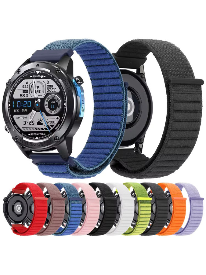 Zeblaze Uhrenarmband Nylon, Schwarz, geflochtenes Schlaufenband - Bild 4