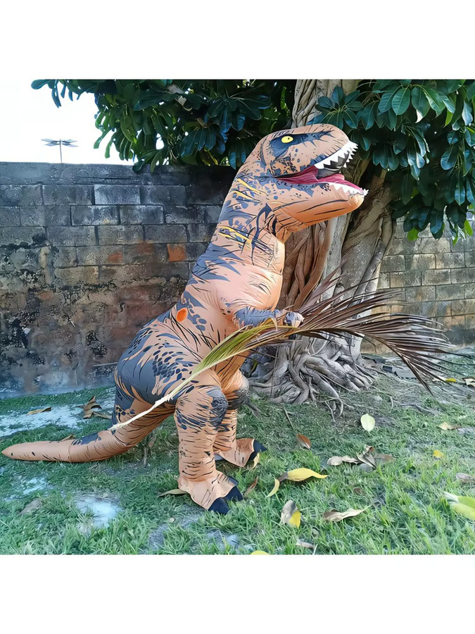 Aufblasbares Dinosaurier-Halloween-Kostüm, T-Rex-Verkleidung für Erwachsene - Bild 7