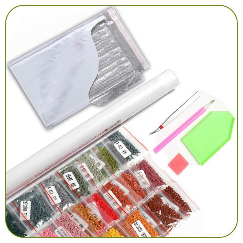 FIYO Diamantstickerei Landschaft Maritim mit Fähre, Mehrfarbig, B/H: 30 x 20 cm - Bild 2