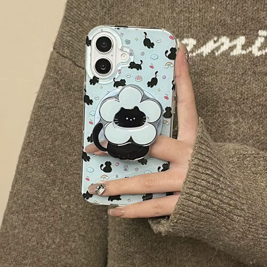 DIXSG Magnetischer Griptok für iPhone 16 mit Koreanischem Cartoon Kätzchen Design und MagSafe Kompatibilität - Bild 2