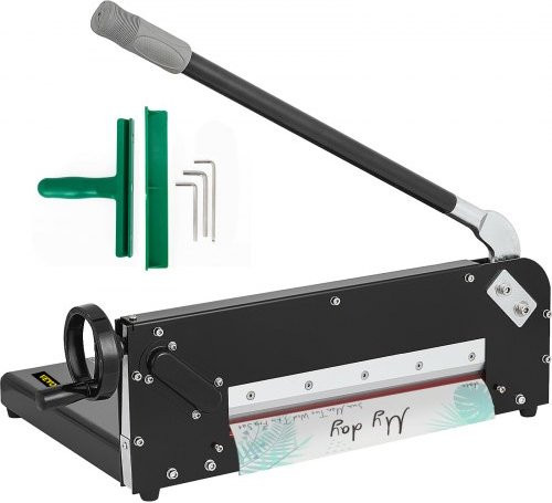 VEVOR Papierschneidemaschine A4 Guillotine aus gehärtetem Stahl in Schwarz mit Klemmvorrichtung und Sicherheitsverriegelung, B/T/H: 30,0 x 40,6 x 30,0 cm - Bild 1