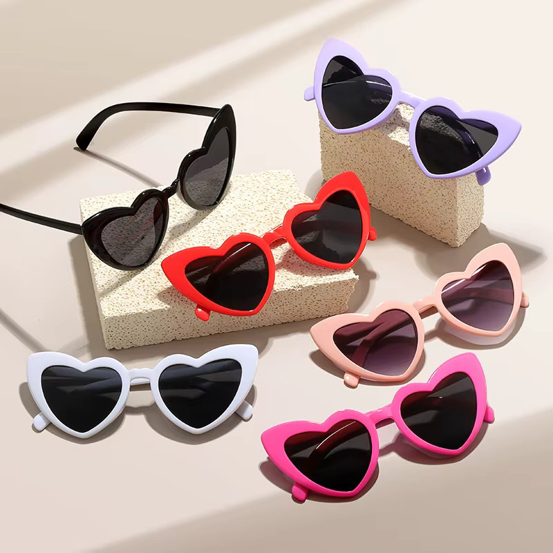 ZUXUB Sonnenbrille Herz, pink, Vollrand, Kunststoff, Damen - Bild 2