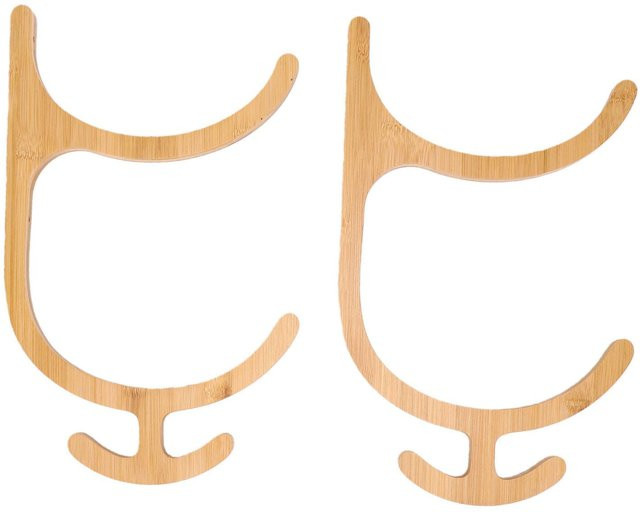 KaiSai 2 Reifen-Mattenhalter mit 4 Haken zur Wandmontage, Aufbewahrungsregal für Home-Fitness, beige - Bild 1