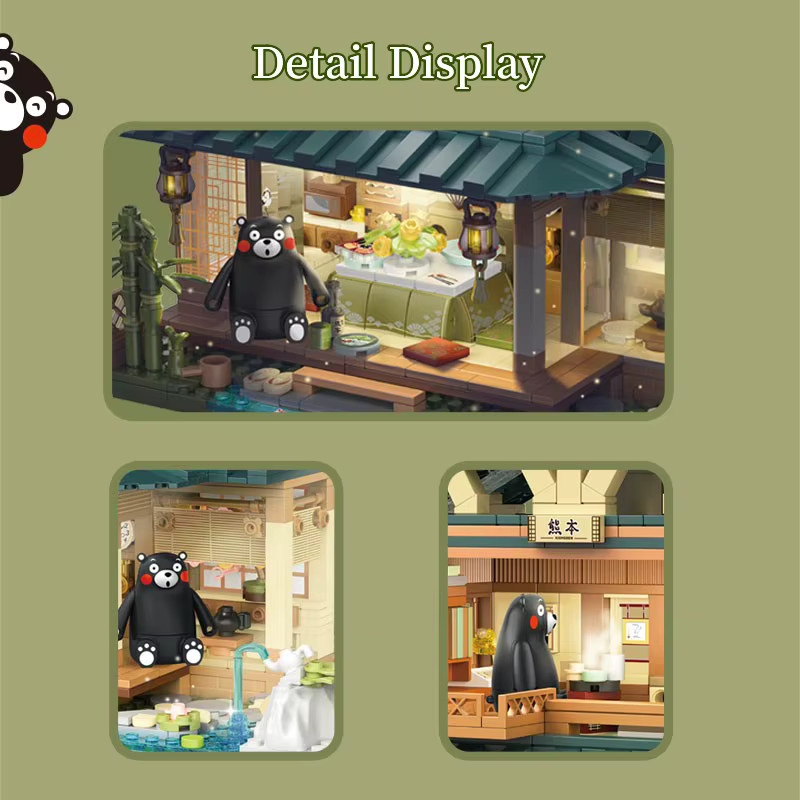 CETYL Japanischer Stil Street View Haus Tatami Zimmer Modell Bausteine DIY Architektur Set aus 1099 Teilen, Mehrfarbig - Bild 3