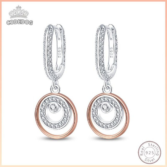 Qikaola Creolen 925 Silber, Zirkonia, Damen - Bild 1